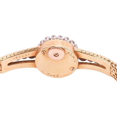 208 - A Cartier diamond set cocktail watch, featuring a hand-wound mechanical movement in an 18ct yellow g... 