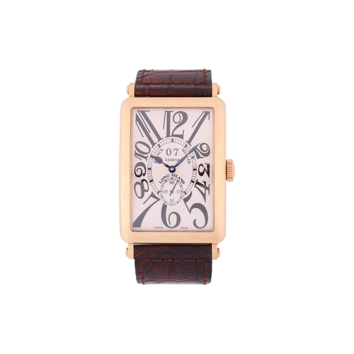 210 - A Franck Muller Long Island 18ct rose gold wristwatch. Model: 1200 S6 GG Long Island Serial: No 121 ... 