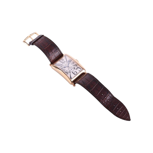 210 - A Franck Muller Long Island 18ct rose gold wristwatch. Model: 1200 S6 GG Long Island Serial: No 121 ... 