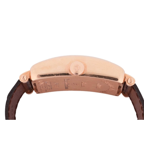 210 - A Franck Muller Long Island 18ct rose gold wristwatch. Model: 1200 S6 GG Long Island Serial: No 121 ... 