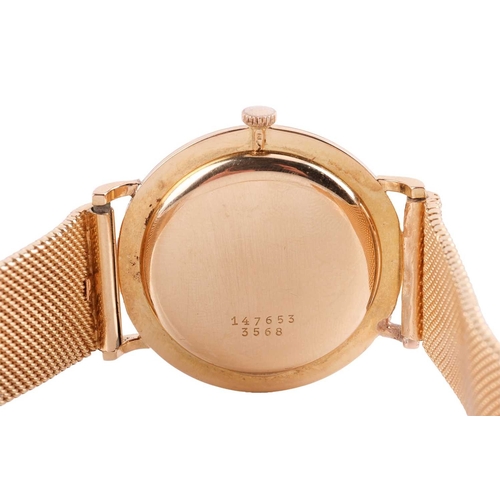 211 - A Baume & Mercier Geneve 18ct gold dress watch. Model: 3568 Serial: 147653 Case Material: 18ct gold ... 