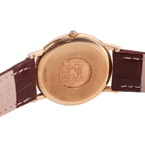 215 - An Omega De Ville 18ct gold dress watch. Model: 196.2432 Serial: 54272728 Year: 1993 Case Material: ... 