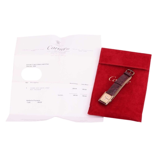 216 - A Must De Cartier Tank Mechanical Vermeil Watch. Serial: 6 222608, Case Material: Silver-gilt, Case ... 