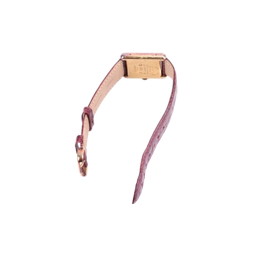 216 - A Must De Cartier Tank Mechanical Vermeil Watch. Serial: 6 222608, Case Material: Silver-gilt, Case ... 