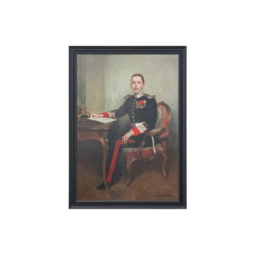 104 - Leon-Laurent Galand (French, 1872-1960), Portrait of an officer from the Spanish Royal Guard, full-l... 