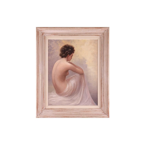 125 - Jean Jannel (1894 - ?), Seated nude, signed 'Jannel' (lower left), oil on canvas, 61cm x 46cm, frame... 