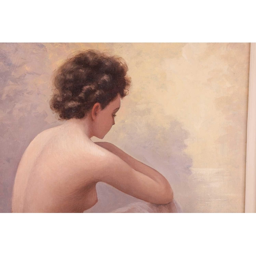 125 - Jean Jannel (1894 - ?), Seated nude, signed 'Jannel' (lower left), oil on canvas, 61cm x 46cm, frame... 