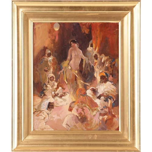127 - Hal Hurst (1865 - 1938), Dancing Girl, signed 'Hal Hurst' (lower left), oil on canvas, 41.5 x 33 cm,... 