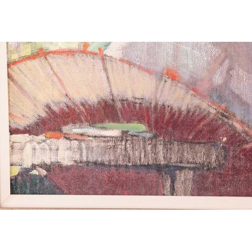 128 - John E. Sheridan (American, 1880 - 1948), At the polo match, oil on canvas, 72 x 57.5cm, framed 90 x... 