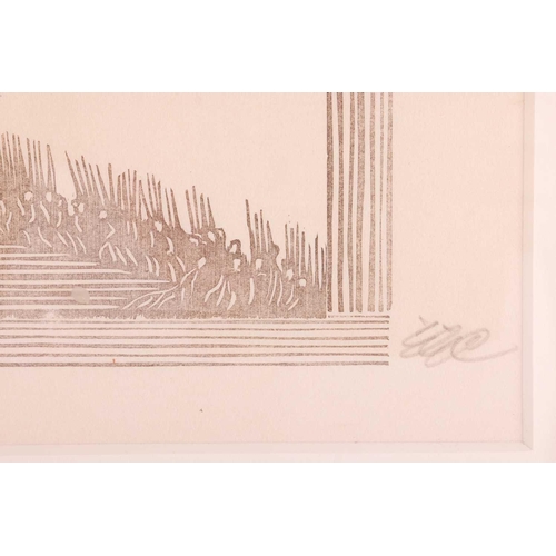 148 - Edward Gordon Craig (1872-1966), 'Army of Fortinbras', woodcut print, pencil monogram lower right, 1... 