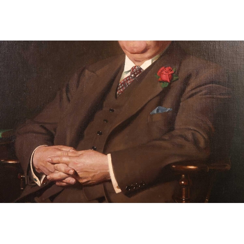 15 - Stuart Scott Somerville (1908-1983), The Bank Manager, oil on canvas, signed 'Somerville' (lower lef... 