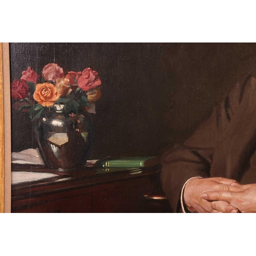 15 - Stuart Scott Somerville (1908-1983), The Bank Manager, oil on canvas, signed 'Somerville' (lower lef... 