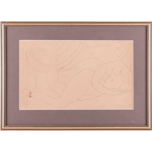 153 - † Duncan Grant (1885-1978), 'Study for Venus and Adonis', pencil, 20.3 cm x 33 cm, framed and glazed... 