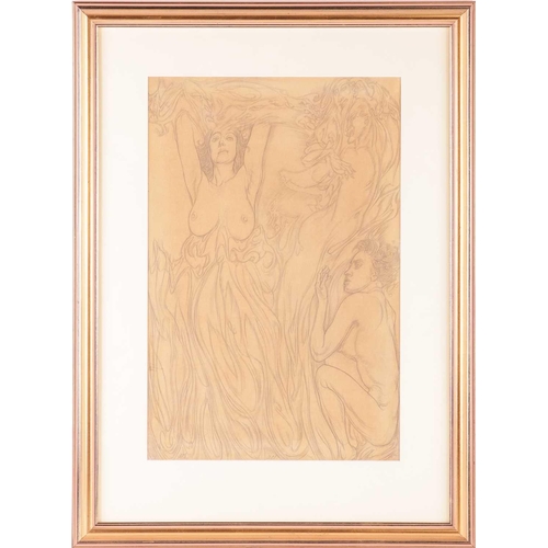 155 - † Austin Osman Spare (1886-1956), British, Figures, c. 1937, signed 'aos.' twice (bottom), pencil, i... 