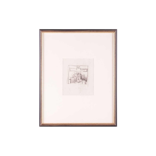 166 - † Graham Sutherland (1903–1980), 'Thorn Cross', pencil on paper, 16 cm x 14 cm, framed and glazed 44... 