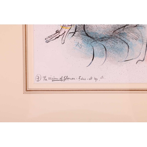 184 - † Ronald Searle (1920-2011), 'Fiona - All Legs Etc.', pen, ink, watercolour and crayon, pencil mongr... 