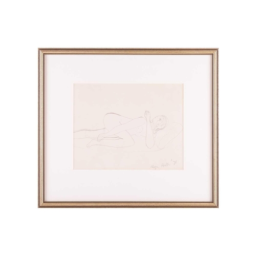 186 - † Roger Hilton (1911-1975), Reclining figure, signed and dated 'Roger Hilton '71' (lower right), pen... 