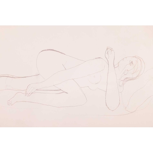 186 - † Roger Hilton (1911-1975), Reclining figure, signed and dated 'Roger Hilton '71' (lower right), pen... 