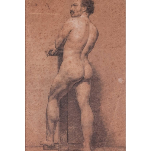 187 - Attributed to Anne-Louis Girodet de Roucy-Trioson (Girodet) (French, 1767-1824), Standing Male seen ... 