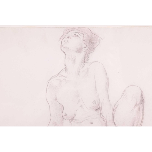 193 - † Augustus John (1878-1961), study of a seated female nude, pencil, signed lower right, 24.5 cm x 27... 