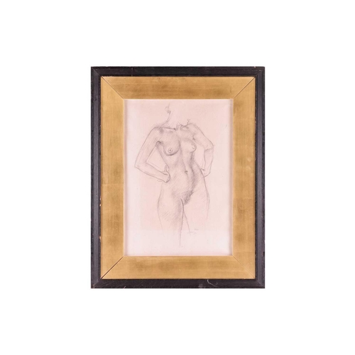 199 - † Robert Sargent Austin RA (1895-1973), 'Female Nude', 1947, pencil on pink washed paper, signed and... 