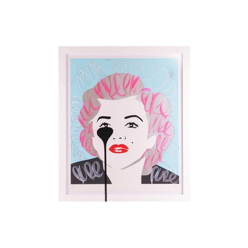 202 - † Pure Evil (b.1968), The Last Marilyn, signed and numbered 1/1 in pencil, hand embellished screenpr... 