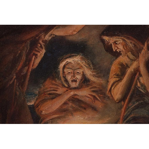 22 - William Edward Frost RA (1810-1877) British, The Witches, oil on panel, image 19 cm x 15 cm, frame 3... 