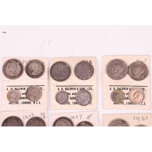 264 - A collection of 19th and 20th century Maundy Money, comprising 1823, 1837, 1884, 1898, 1908, 1931,19... 