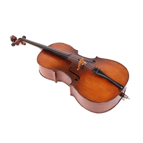 265 - A late 19th-century French violoncello, labelled 'Copie de Franciscus Gobetti fecit Venitus Anno', t... 