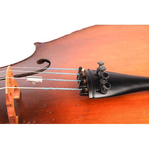 265 - A late 19th-century French violoncello, labelled 'Copie de Franciscus Gobetti fecit Venitus Anno', t... 