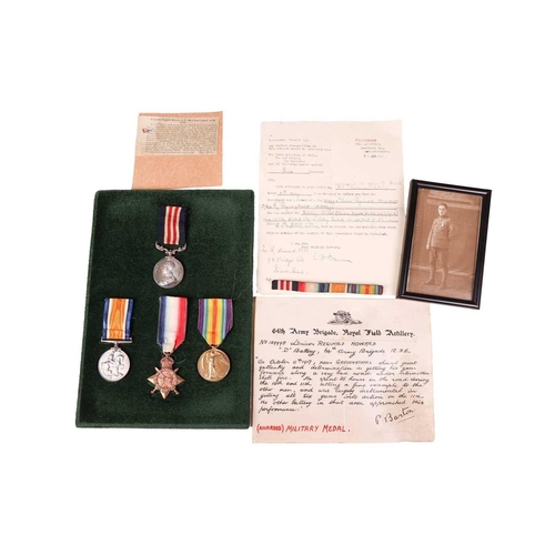 269 - A WWI medal group named to 109998 Driver Reginald Howard RFA, comprising 1914-1918 Campaign Medal, V... 