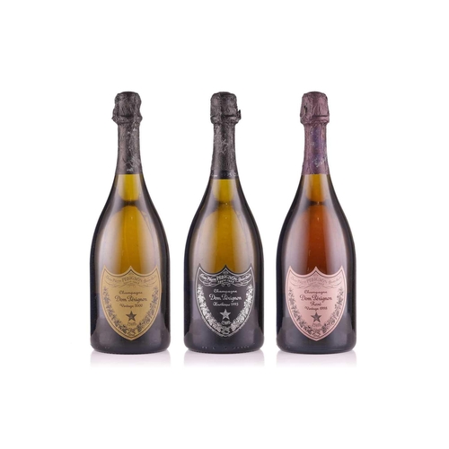 274 - Presentation Box of 3 Bottles Dom Perignon to include 1 x Oenotheque 1995, 1 x Vintage 2000, 1 x Ros... 