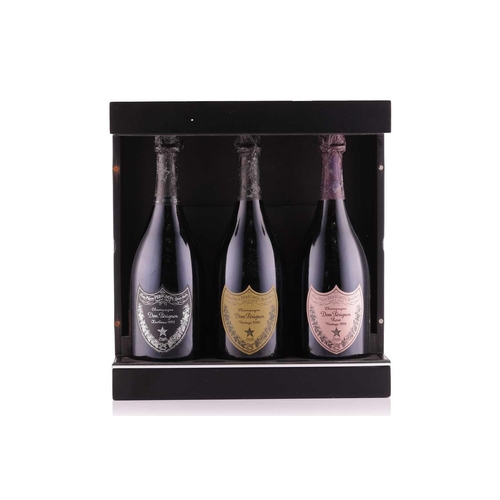 274 - Presentation Box of 3 Bottles Dom Perignon to include 1 x Oenotheque 1995, 1 x Vintage 2000, 1 x Ros... 