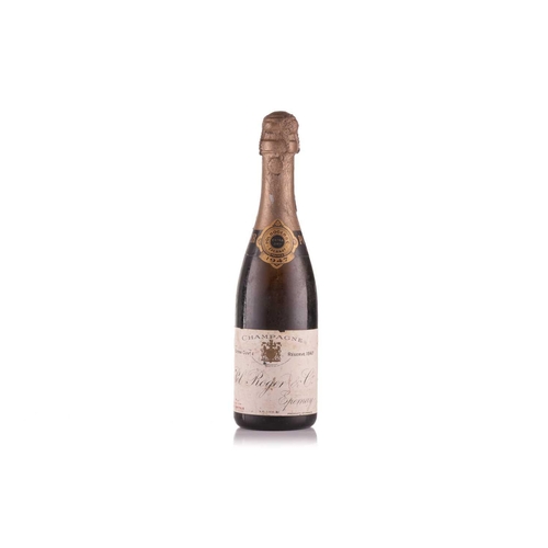 277 - A Half Bottle of Pol Roger Extra Cuvee Reserve Champagne, 1947 Damage to lower part of foil/soiled l... 