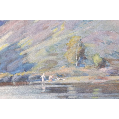 28 - Alfred Heaton Cooper (1864 - 1929), Figures in the Lake District, signed 'A. Heaton-Cooper' (lower l... 
