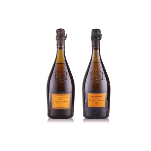 280 - Two Bottles of Veuve Cliquot Ponsardin, La Grande Dame, 1 x 1990, 1 x 1998 Cellar In London