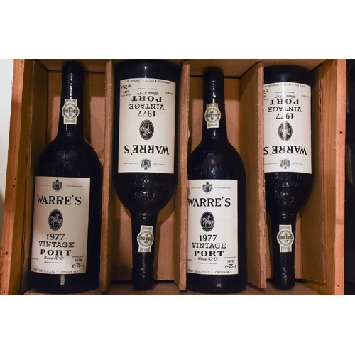 290 - One Case of Warres Vintage Port, 1977, OWC, (12 Bottles) Cellar in Berkshire Into Neck