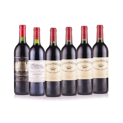 298 - Four Bottles of Clos Du Marquis Saint Julien, 1997, 1 x Chateau Palmer 3eme Grand Cru Classe Margaux... 