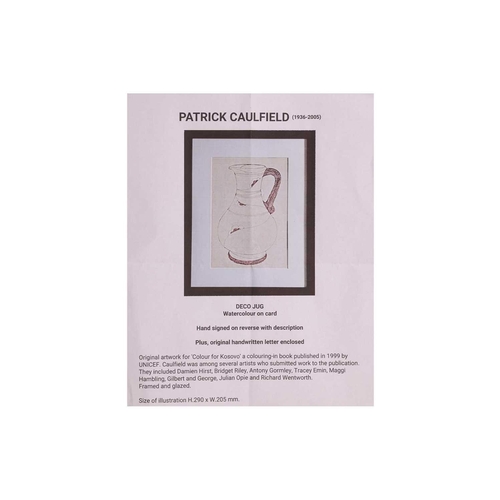 34 - † Patrick Caulfield (1936 - 2005), 'Deco Jug' (1999), pen on card, 29 x 20 cm, framed and glazed 43 ... 