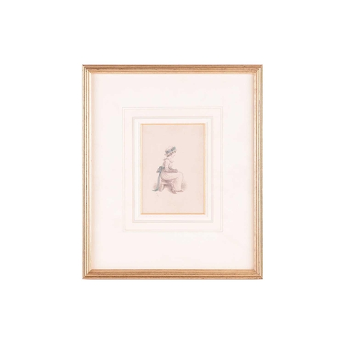 39 - Kate Greenaway (1846 - 1901), A young lady seated on a stool, initialled KG and dated 1900 (lower le... 