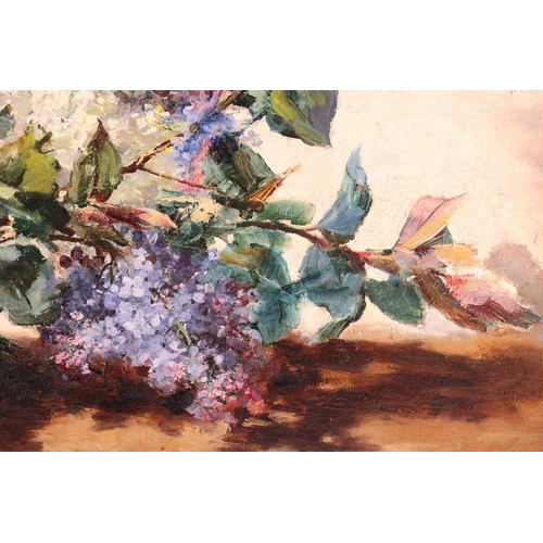 42 - Georges Jeannin (1841-1925) French, still ife study of flowers, oil on canvas, signed to lower right... 