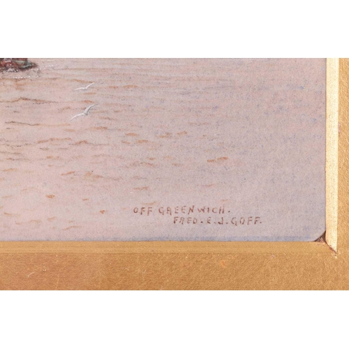 44 - Frederick Edward Goff (1855 - 1931), 'Off Greenwich', titled and signed 'Fred. E.J. Goff (lower righ... 