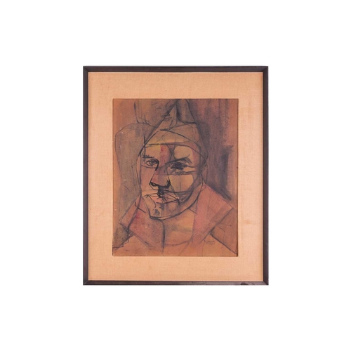 48 - † George Fullard (1923 - 1973), Portrait study, signed and dated 'Fullard 56', mixed media on paper,... 