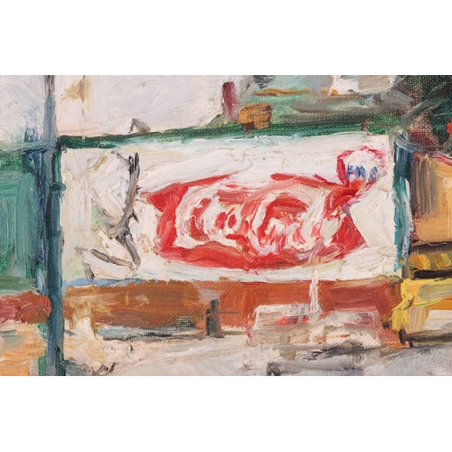 5 - † Anthony Eyton (B.1923), 'City Hall from Queen and King Street', (Coca Cola), signed A. Eyton (lowe... 