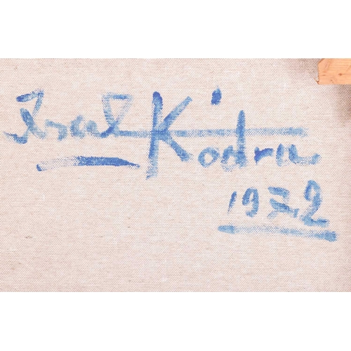 52 - † Ibrahim Kodra (1918-2006) Albanian, 'Personaggio', 1972, mixed media on canvas, signed and titled ... 