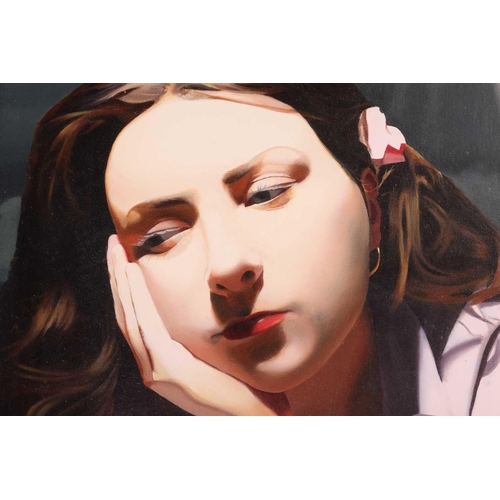55 - † Michael de Bono (b.1983), 'Twilight Day Dream', oil on canvas, 32 cm x 25.5 cm, glazed in a heavy ... 