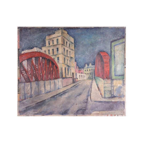 58 - Whilhelm (Willy) Dzubas (20th century), North London scene, oil on canvas, signed on the stretcher, ... 
