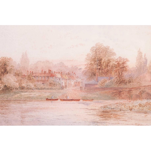 73 - Frederick Edward Goff (1855 - 1931), 'Sonning on Thames', titled signed 'Fred. E. J. Goff' and dated... 
