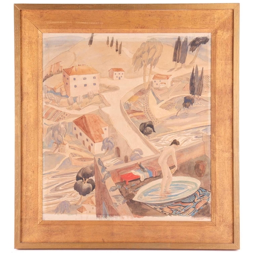 82 - † Mary Viola Paterson (1899-1981), 'Bathsheba', watercolour, circa 1925, monogrammed, 50 cm x 45 cm ... 