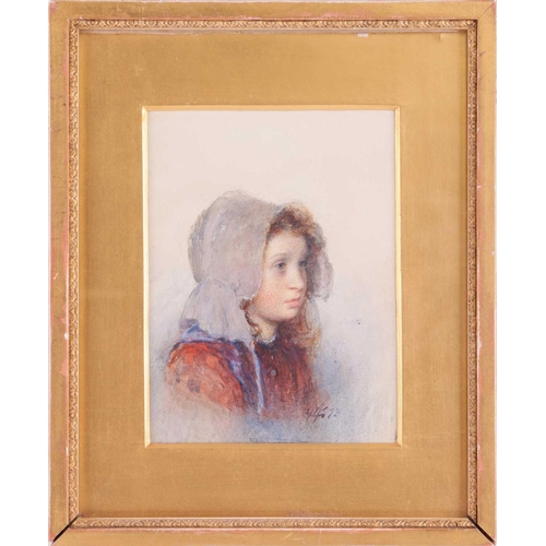9 - Circle of Hector Caffieri (1847 - 1932), 'The Wee Lassie', indistinctly monogrammed and dated '73 (l... 